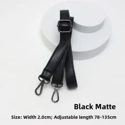 New Yu Black Leather Bag Strap Single Shoulder Crossbody Bag Long Strap School Bag Backpack Accessories Women's Bag Belt