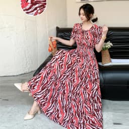 Summer New Cotton Silk Floral Print Maxi Dr ort Sve Beachwear High Waist Young Women's Large Skirt Swing Dr