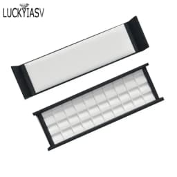 PU Leather Bare Stone Gemstone Jewelry Box Magnet Stone Storage Display Box Gem Display Counter Exhibition Lid V Groove Box