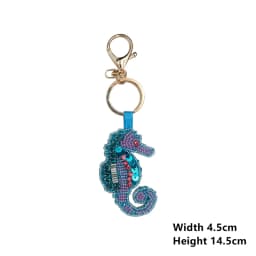 Cute Conch/Starfish/Crab/Seashell Appliques Embroidered Beaded Decals Keychains DIY Bags Charms Ocean-theme Hanging Ornament