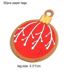 50pcs Merry Christmas Tags Kraft Paper Card Gift Label Tag DIY Hang Tags Gift Wrapping Decor Gift Card Christmas Party Supplies