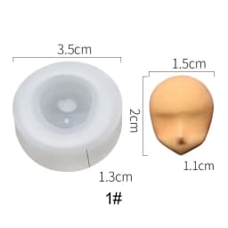 3D Baby Face Silicone Molds Q Version Clay Head Sculpey Doll Modification Accessories DIY Proportional Face Making Tools
