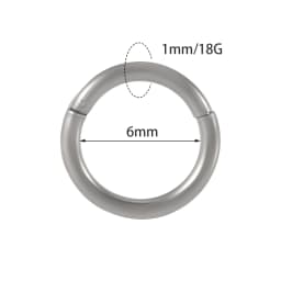 1PC Surgical Steel Nose Rings Septum Clicker Segment Hinged Ring Nose Ear Cartilage Tragus Helix Ear Lobe Body Piercing Jewelry