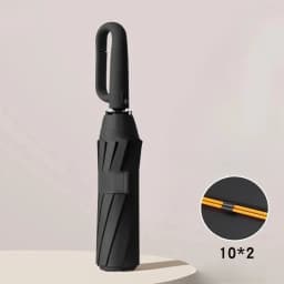 Extra Large Reinforced Wind-resistant Rain-resistant Dual-purpose UV-resistant Fully Automatic Ring-buckle Umbrella