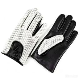 Autumn Winter Men's Wool Knitted Goatskin Touch Screen Gloves Locomotive mitten Car Driving Genuine Leather Motorcycle Gloves