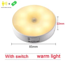 8LEDs LED Human Body Induction Night Light USB Charging Smart Sensor Lamp Bedside Bedroom Home Corridor Lighting Mini Wall Lamp