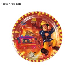 9pcs Fireman Sam Foil Number Balloons Set Happy Birthday Party Deco Ball Boy Gift Fire Truck Holiday Baby Shower Party Supplies