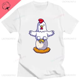 ME SUDA LA POLLA Cute Chicken Cartoon Print Tshirt Men Women Casual Cotton Unisex Sports Top T Shirt Streetwear Creativity Shirt