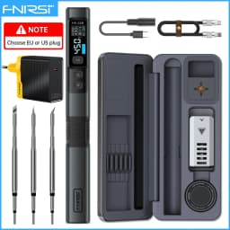FNIRSI HS-02 Smart Electric Soldering Iron PD 100W Adjustable Constant Temperature Fast Heat Portable Soldering Iron Station Kit