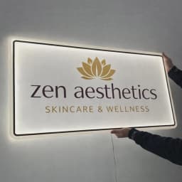 Custom Logo Neon Signs Business Personalized Floating Acrylic Business Sign Metal Acrylic LED Backlit Illuminated Decor Signs