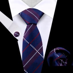 Business Tie For Men Set Necktie Cufflink Classic Handkerchief Suit For Wedding High Quality Stripe Tie Set Formal Gravata Gift
