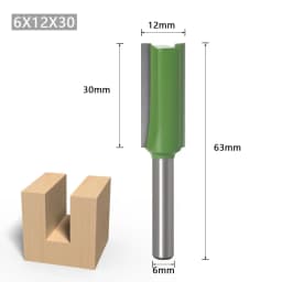 1/4′′ 6mm Shank Single Double Flute Straight Bit Milling Cutter For Wood 6MM Tungsten Carbide Router Bit Woodwork Tool Set