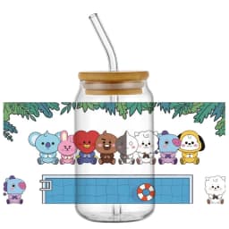 Popular Korean oppa groups easy peel waterproof Party DIY Decals 3D transfers uvdtf tumbler stickers 16oz uv dtf cup wraps
