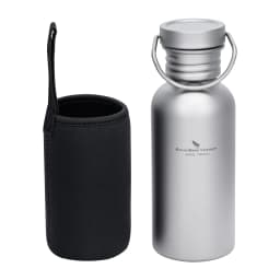 Boundless Voyage Wide Mouth Titanium Water Bottle Reusable Sport Drinking Bottle for Camping Hiking Picnic Climbing Running