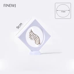 3D Floating Picture Frame Jewelry Display Shadow Box Stand Rack Coin Ring Pendant Holder Protection Gems Stone Presentation Case