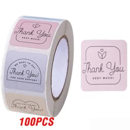 100-500Pcs Thank You Stickers 2.5cm Baking cake Packaging Envelope Sealing labels Small Business Decoration Wedding Stickers