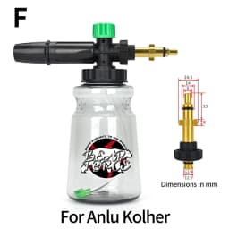 Pressure Washer Foam Lance Foam Nozzle Car Wash Foam Maker for Karcher Elitech Bort AR Bosch Michelin Pressure Washer