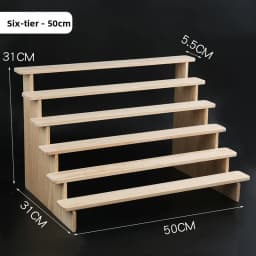 Pure Wood Display Stand Storage Rack Desktop Figurine Bubble Mat Doll Meat Green Plant Multi-layer Staircase Rack