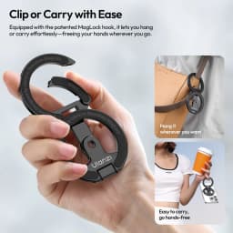 Ulanzi MA02 Phone Stand Slim Foldable Design MagLock Dual Magnetic with Universal 1/4" Mount for Gym Refrigerator Selfie Stick