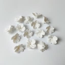 50pcs Handmade Ceramic Flower Material White Color Porcelain Floral Hair Accessories For DIY Jewelry Make Parts