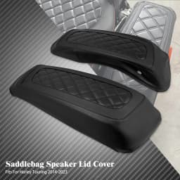 Motorcycle Hard Saddlebag Lid Cover Hard Side Bag Waterproof for Harley Road King Street Glide CVO Electra Glide FLHR 14-2024