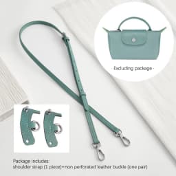 1set Bag Leather Strap For Longchamp Universite Mini Bag Shoulder Strap New Gray Mini Bag Punch-free Modification Accessory