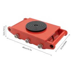 Heavy Duty Machinery Mover 8T Load 6 PU Wheels 43 Balls for 360° Rotation Steel PU Construction for Equipment Furniture Moving