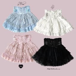 Japanese Mine Style Lace Splicing Short Skirts High Waist Lace-up A-line Heart Leather Buckle Sweet Versatile Mini Skirt Women