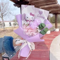 Artificial Flowers Creative Sanrio Hellokitty Bouquets Christmas Birthday Valentine Mother's Day Graduation Gifts
