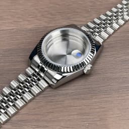 36mm/39mm Fluted Bezel NH35 Case For SK DJ Replacemet Part Sapphire Glass Stainless Steel Fit Nh35 Nh36 Movement Watch Case NH35