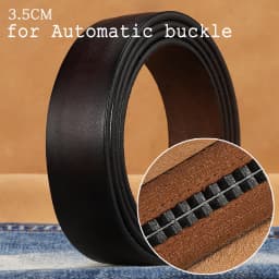 2.8cm 3.0cm 3.3cm 3.5cm 3.8cm Leather Belt Body No Buckle for Smooth Automatic Pin Buckle Belt Strap Without Buckle Men Women
