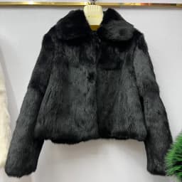 Autumn Winter Genuine 100% Real Natural Whole Rabbit Fur Jacket With Luxury Full Pelt Rabbit Fur Coat Outerwear Overcoat