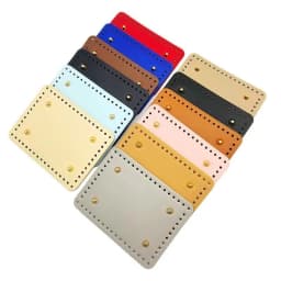 Rectangle Shaped PU Bag Bottom For Knitted Bag Crochet Bag Durable Bag Bottom With Rivet Bag Accessorie