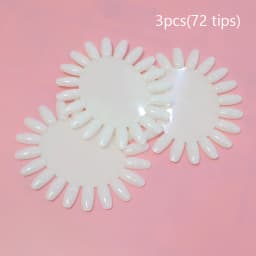 Nail Display Sticks Nail Swatch False Nail Tips Nail Gel Polish Practice Clear Natural Colors Display Board for Nail Art Tools