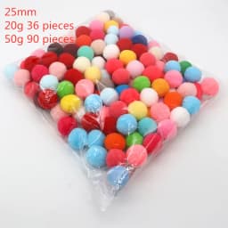 8-30mm Mixed Fluffy High Elasticity Soft Pompoms Home Furnishings Diy Hand-sewn Craft Children's Toys Wedding Decoration 20-50g