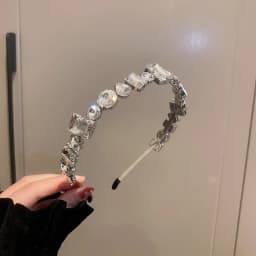 Circle Square Rhinestone Headband Flash Hair Head Party Wedding Hair Accessories