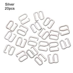 20/40pcs Mini Ultra-small 6mm 9 Metal Type Bar Doll Tri-glide Belt Buckles Clips Buttoon Adjustment Buckles DIY Doll