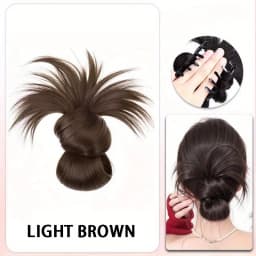 Synthetic Low Bun Claw Clip Natural Fluffy Hairpiece for Women Lazy Updo Styling Tool Easy Fashion Daily Hairstyle
