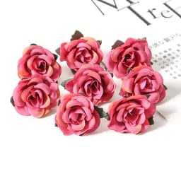 Bulk Mini Silk Roses Artificial Flower Heads Wedding Decoration Home Room Decor Garden Party DIY Christmas Garland Accessories