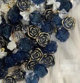 Red Rose Tea Flower Cream Filled DIY Handmade Barbecue Pain Decorative Accessories Packaging Material Fashion Jewelry Parts