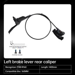 TESNO M500 2-Piston MTB Hydraulic Disc Brake Set Aluminum Alloy Front And Rear Bicycle Brakes with Silicone Protective Covers