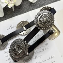 Antique silver metal decorative first-layer cowhide belt, punk style metal thin belt, women's genuine leather pants belt, small
