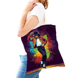Michael Jackson Lady Shopping Bags Double Print Super Star Women Shopper Tote Bag Lightweight Album Girl Shop Satchel