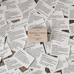 100Pcs Vintage Dictionary Library Series Word Label Craft Paper Memo Pad Junk Journal Diary Album Scrapbooking Material Paper