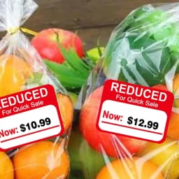 Reduced Stickers Price Pricing Retail Tags 1.5" X 2" Grocery Store Food Labels 500 Pcs