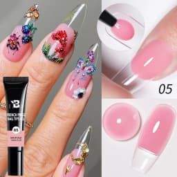 AWStorG Hema Free Poly Nail Gel 30ML Acrylic Gel Finger Extension Transparent Nail Art Extension Quick Building Soak Off UV