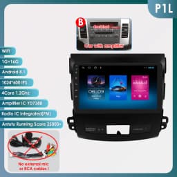 9" Hizpo 2Din Android Auto Car Radio for Citroen C-Crosser Peugeot 4007 Mitsubishi Outlander 2 2005 - 2011 Snapdragon 360° CAM