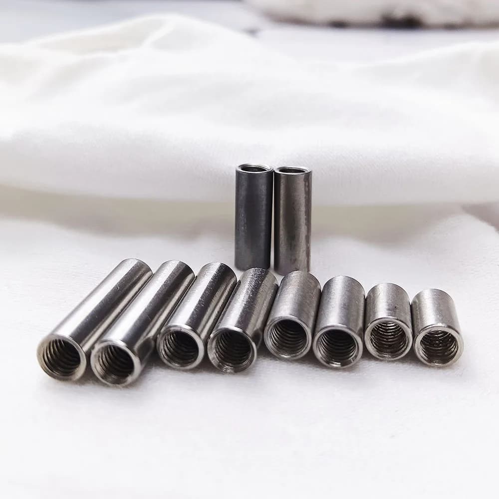 10 Pieces Connecting Pipe Rivet Cheese M3 Thread Diy Knife Material Making Knife Handle Screw Cylindrical Nuts