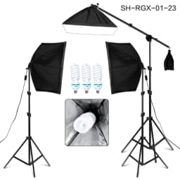 SH Photography Studio Softbox Lighting Kit Boom Arm for Video YouTube Continuous Lighting Professional Lighting Set Photo Studio
