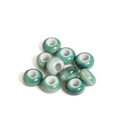 15#10pcs Special Round Retro Big Hole Ceramic Porcelain Bead Pendant Jewelry Making Beads Handmade Materials Bracelet Z036